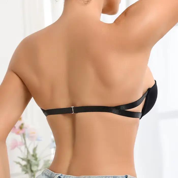 Soutien-gorge basique sans bretelles à fines bretelles pour femme