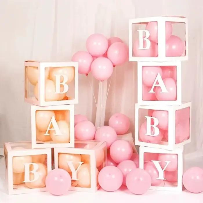 Boîtes à lettres en forme de ballons DIY, lettres de l'alphabet A-Z pour fête sur le thème de l'amour, baby shower, mariage et accessoires photo d'anniversaire
