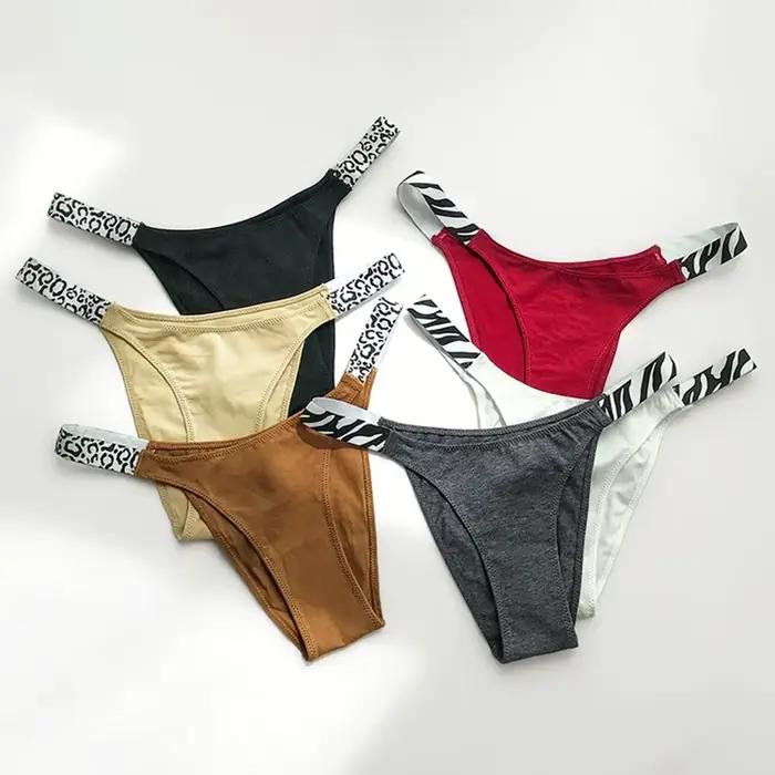 Nouvelle culotte européenne et américaine Sexy couleur unie