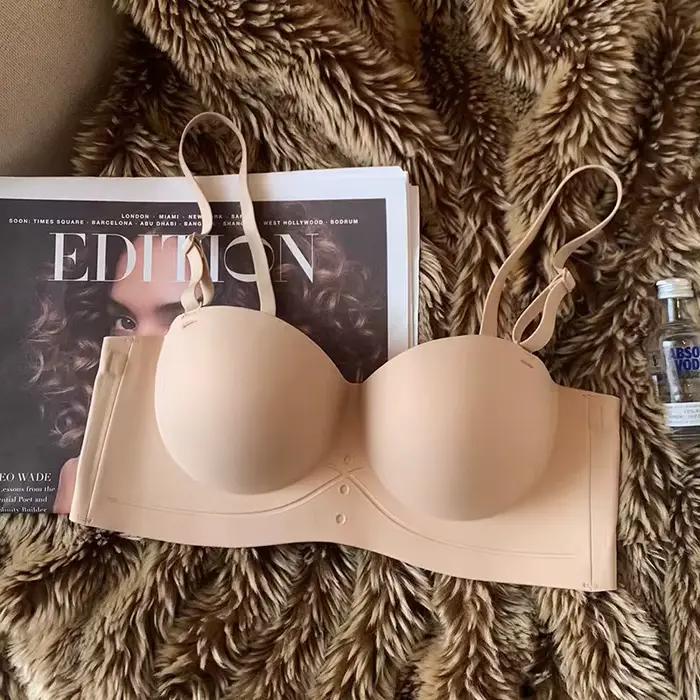 Soutien-gorge femme demi-tasse Push Up petits seins montrent plus grands