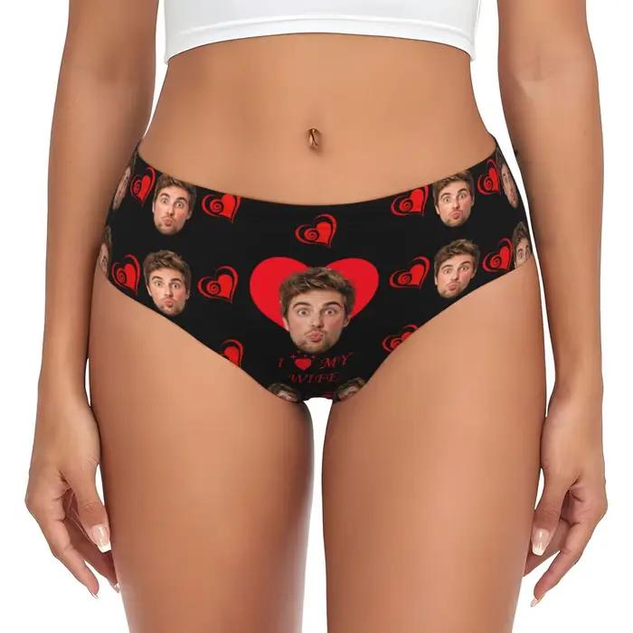 Lingerie personnalisée avec photo du visage pour femmes
