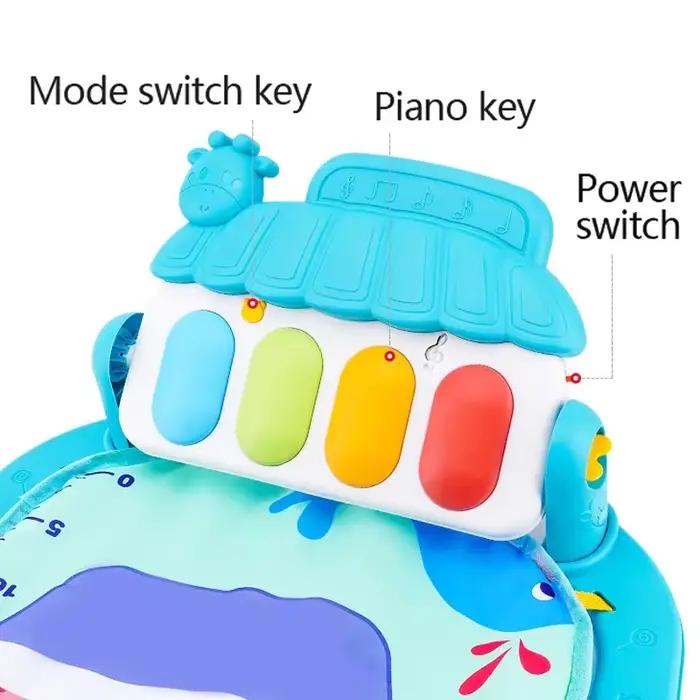 Tapis d'éveil musical pour bébé 0-36 mois avec piano, jouets d'activités, tapis de jeu à pédales, cadeaux d'éducation précoce pour nouveau-nés