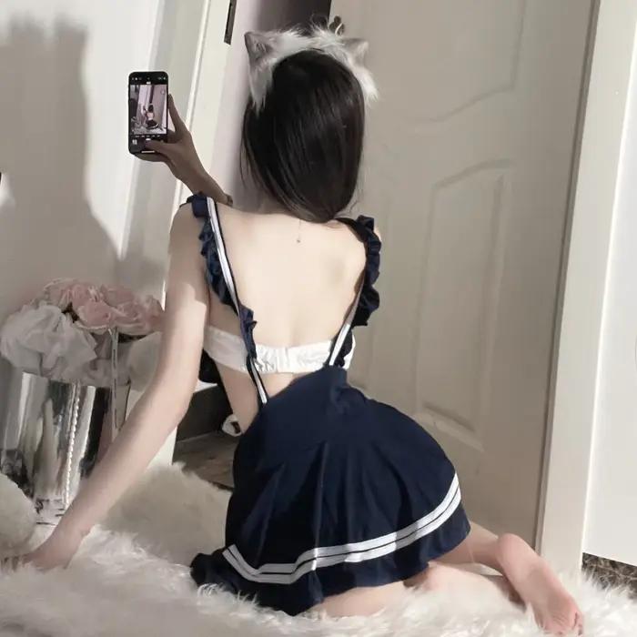 Nouvelle Lingerie Sexy 2026, Costume de Cosplay, Costume de Soubrette, Uniforme d'Étudiante, Mini-jupe Sexy, Pyjama, Lingerie Sexy pour Femme, Ensemble Sexy pour Fille