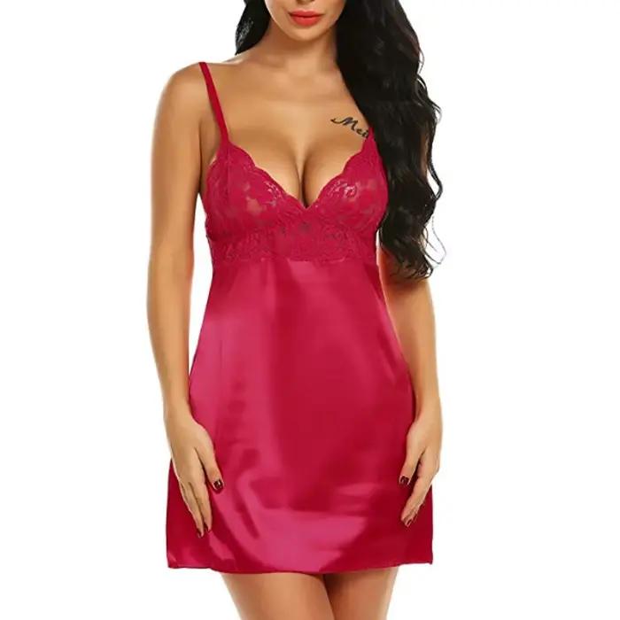 Femmes Sexy dentelle fronde Lingerie mode vêtements de nuit Robe