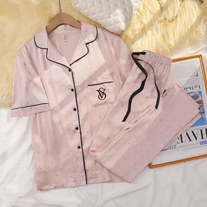 Pyjama en satin de soie pour femme Victoria's Secret
