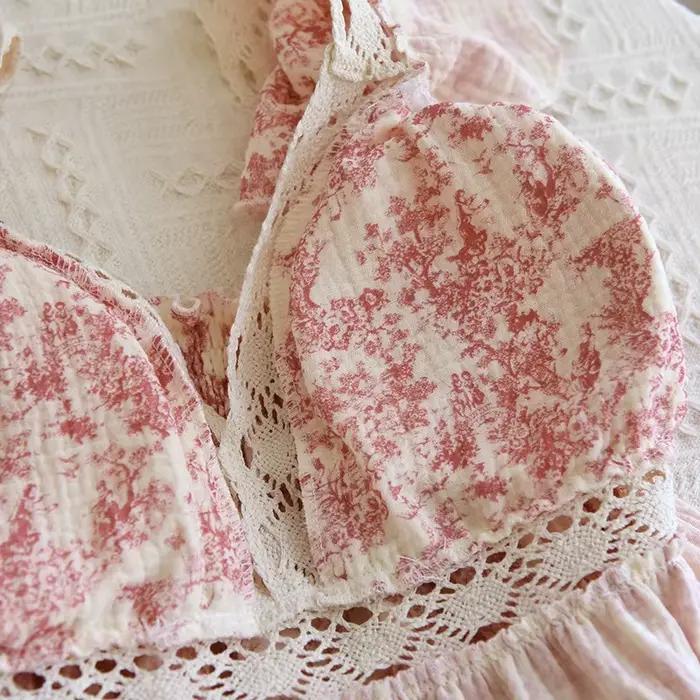 Robe de nuit en fibre de coton pur pour femmes
