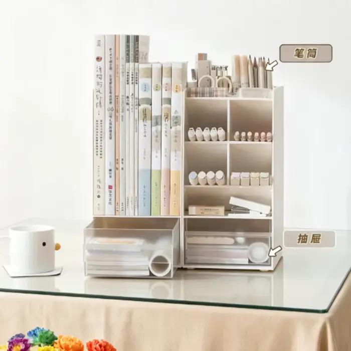 Support de livre d'étudiant avec tiroir, étagère de bureau, support de livre, support de rangement de livres, Clip de livre d'étudiant du lycée en plastique