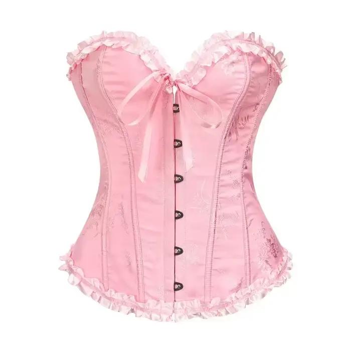 Corsets Bustiers pour femmes surbuste Corselet haut Sexy à lacets Jacquard Vintage mode fille corps forme Lingerie Korsett