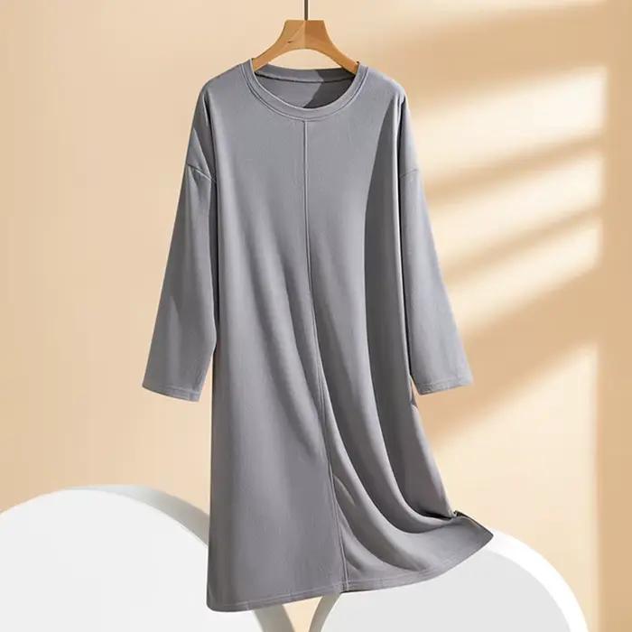 3/4 manches épais chaud maison chemises de nuit femmes automne et hiver chemise