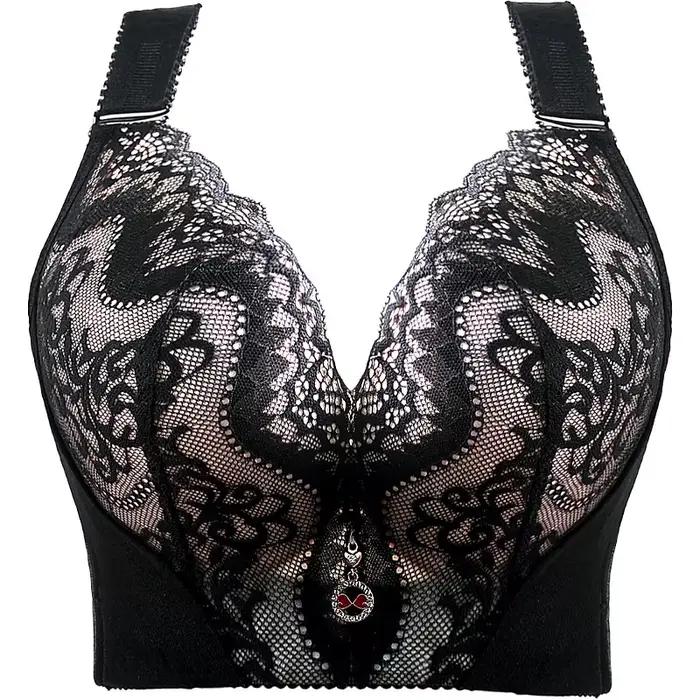 Soutien-gorge push-up grande taille sexy en dentelle avec armatures
