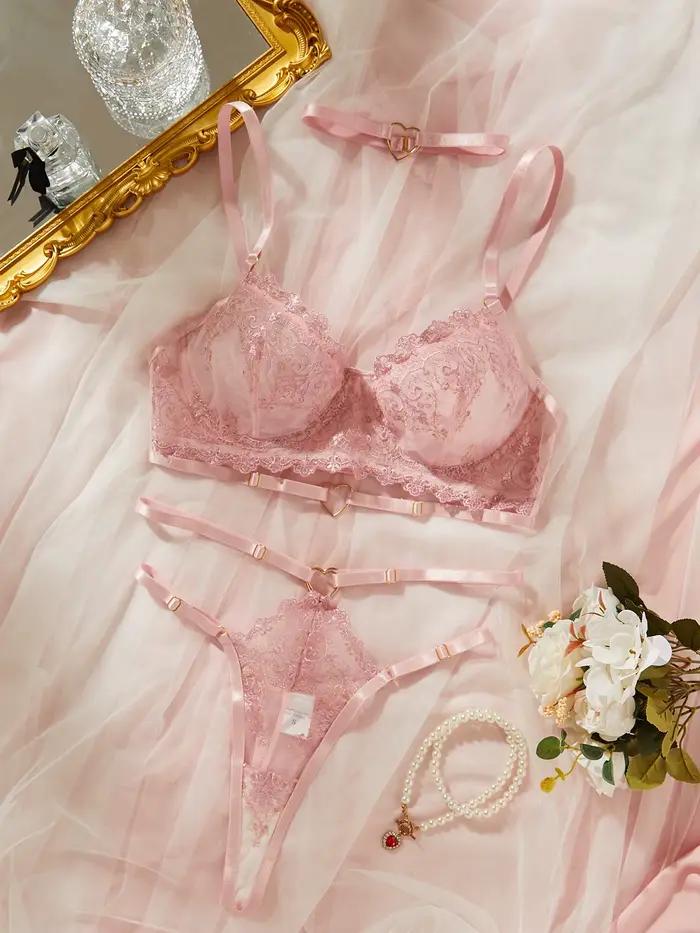Ellolace fantaisie femme Lingerie délicate broderie florale dentelle ensembles érotiques fée romantique produits