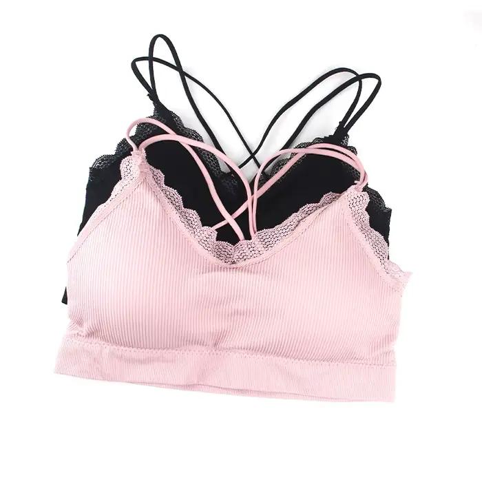 Soutien-gorge tubulaire en dentelle sans couture pour femme, soutien-gorge de sport doux et confortable, lingerie sans anneau en acier, sous-vêtements sexy, Y-Women