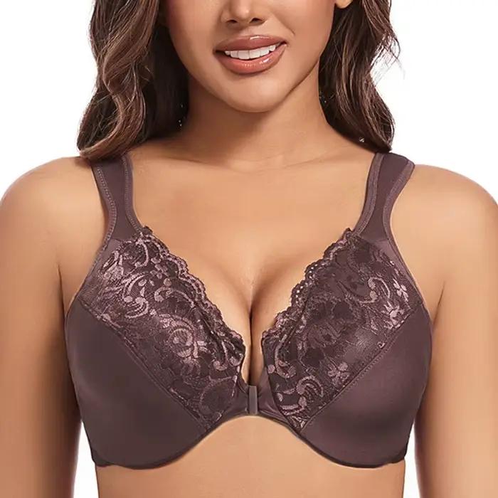 Soutien-gorge minimiseur à fermeture avant pour femme