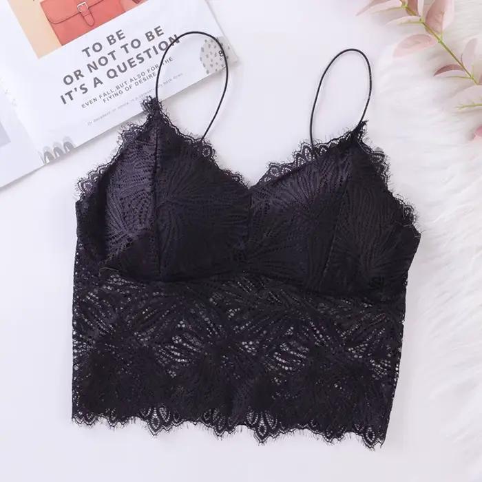 Soutien-gorge en dentelle non rembourré pour femme