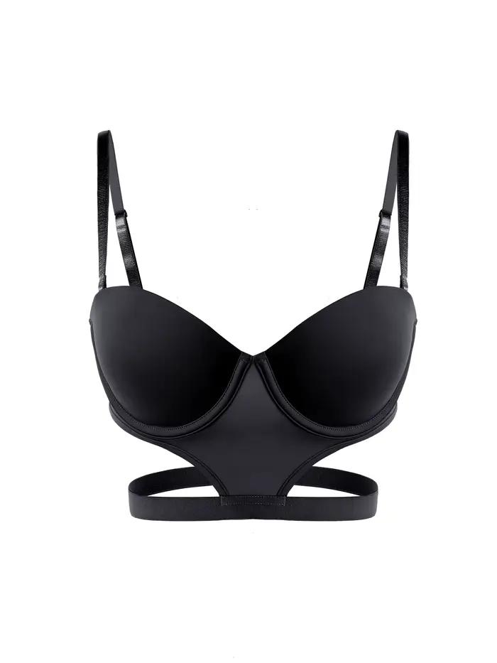 Soutien-gorge sexy élégant T-shirt underton beau dos demi-tasse taille lisse et exposée