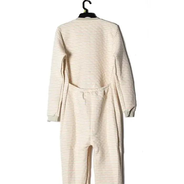 Combinaisons en coton pour adultes ABDL, pyjamas à manches longues, taille plus, fermeture éclair, confortables, respirantes, combinaisons amples pour couples