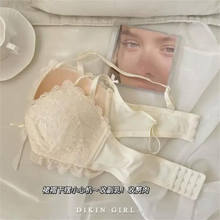 Soutien-gorge/sous-vêtements brodés sous-vêtements en dentelle soutien-gorge à armatures sans fil ensemble de soutien-gorge de rassemblement confortable ensemble de soutien-gorge en dentelle