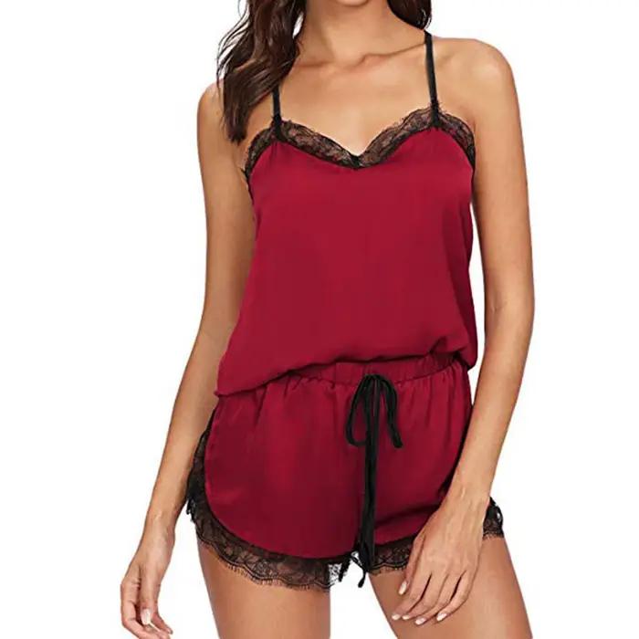 Ensemble de pyjama en satin pour femmes