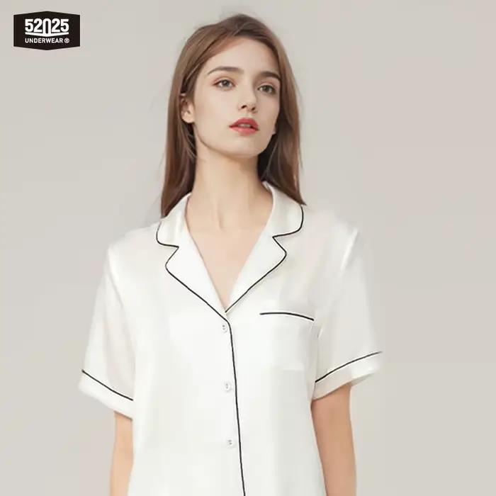 Ensemble de pyjama en soie pour femme 52025 – 100 % soie de mûrier