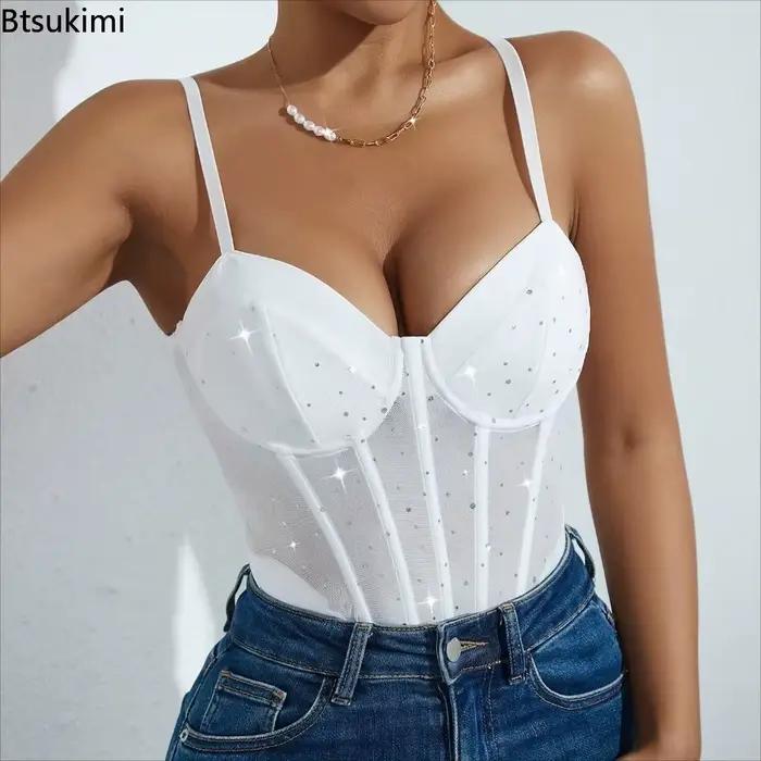 Combinaison moulante sexy à sequins pour femme