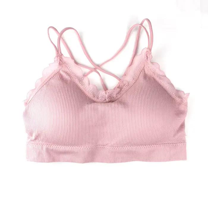 Soutien-gorge tubulaire en dentelle sans couture pour femme, soutien-gorge de sport doux et confortable, lingerie sans anneau en acier, sous-vêtements sexy, Y-Women