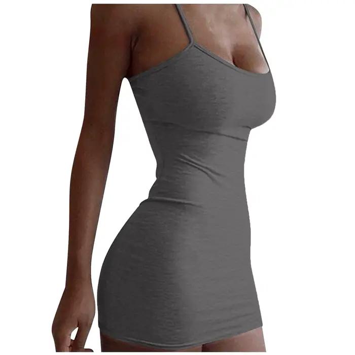 Chemise de nuit à bretelles spaghetti pour femmes
