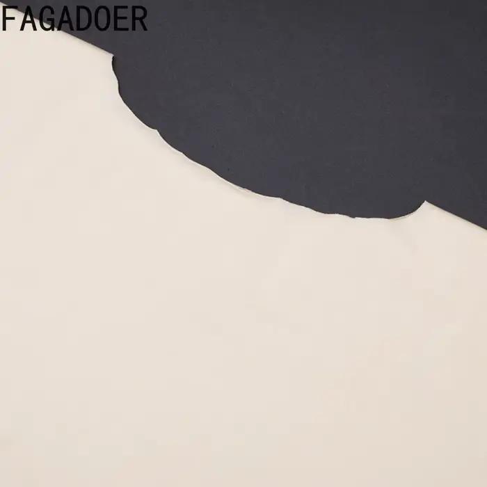 FAGADOER Robe moulante mini abricot pour femme