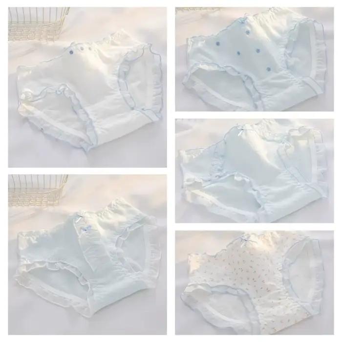 Culottes en coton à volants style français avec nœud floral
