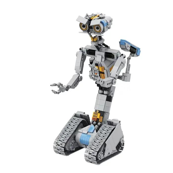 Gobricks MOC Johnnyed 5 Robots modèle brique Circuits courts militaire émotionnel Robot bloc de construction Kit jouets pour cadeaux pour adultes