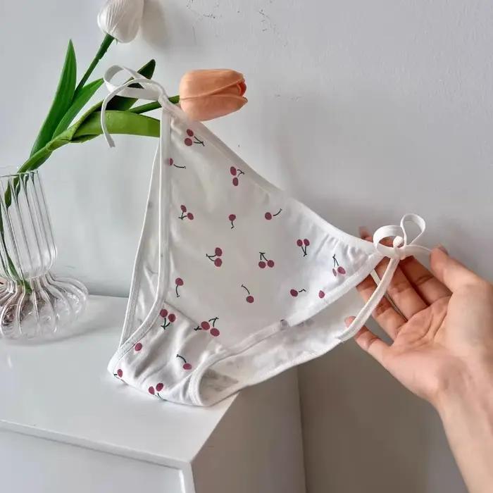 Lolita – culotte en coton à motif cerise pour femmes