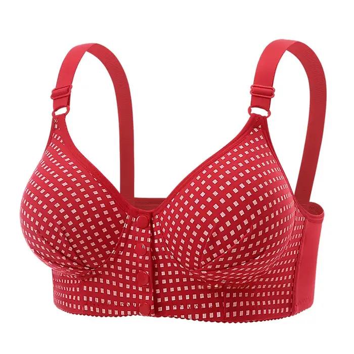 Soutien-gorge sans fil confortable à dos froncé pour femmes d'âge mûr