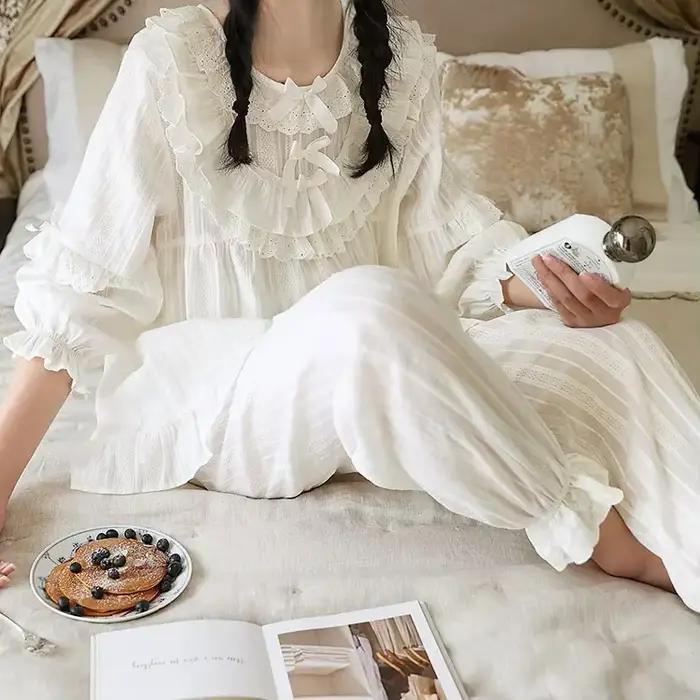 Ensemble de pyjama à volants princesse pour femmes
