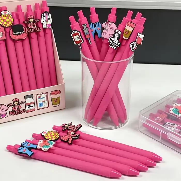 Stylos à bille sur le thème des infirmières, 11/22 pièces, stylos roses pour infirmières, adaptés à la papeterie de bureau dans le domaine de la médecine infirmière