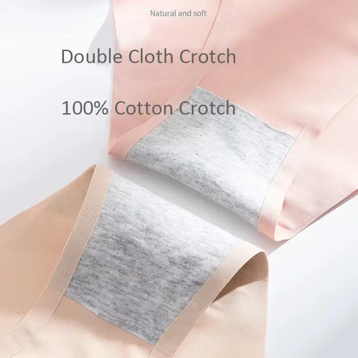 Lot de 4 culottes sans couture en soie glacée pour femme, couleur unie, sous-vêtements élastiques ultra-fins sans trace, lingerie sexy