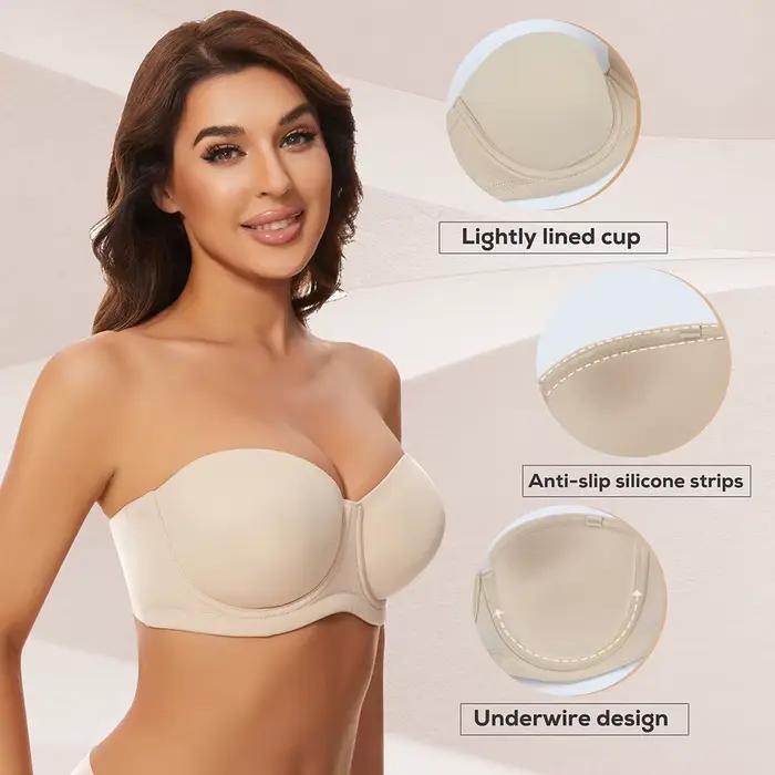Soutien-gorge push up à bretelles amovibles pour femmes grande taille, avec armatures, couverture complète multidirectionnelle, légèrement rembourré, pour un soutien confortable et un maintien optimal