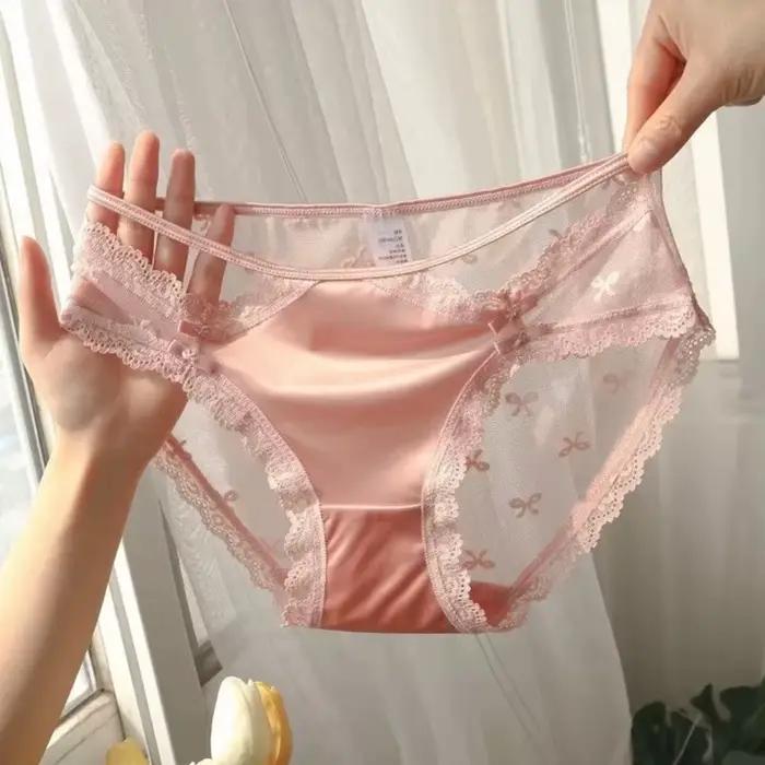 Culotte française en dentelle translucide pour femmes