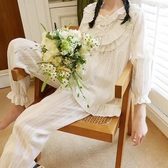 Ensemble de pyjama à volants princesse pour femmes