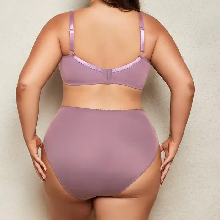 BEAUWEAR femme grande taille dentelle ensemble de Lingerie soutien-gorge avec fil sans doublure mince respirant
