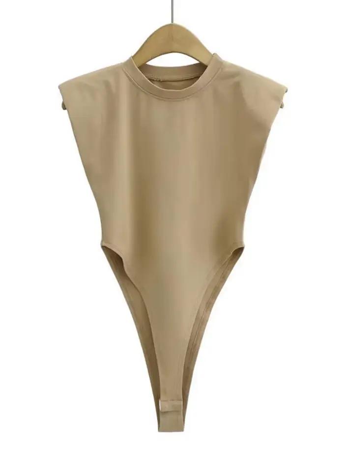 Hauts sexy femmes été moulants rembourrés épaules body noir blanc pour femmes sexy club style occasions spéciales