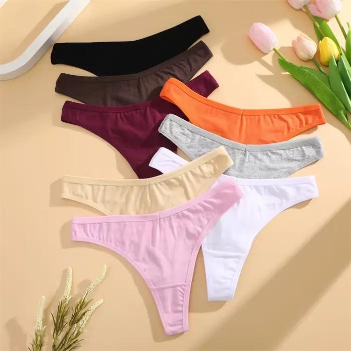 3 pièces/ensemble coton sans couture culottes sous-vêtement confort pour les femmes taille basse respirant tongs Sexy solide Sport string doux Lingerie