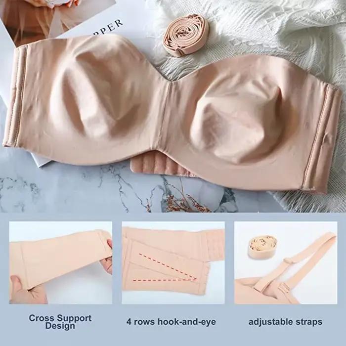 Soutien-gorge sans bretelles multi-voies antidérapant