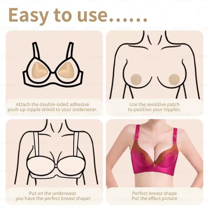 1 paire de soutien-gorge auto-adhésif solide Double face collant Push Up