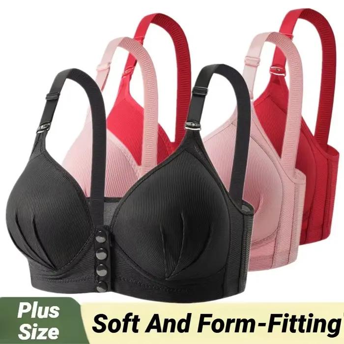 Nouveau soutien-gorge sexy push-up grande taille à boucle avant pour femme