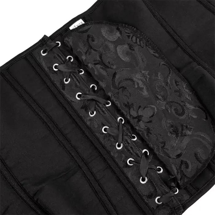 Nouveau Corset en Arête de Poisson Décoré en Dentelle Satinée Pour Femme Occasions Spéciales Goût Gothique Victorien Romantique