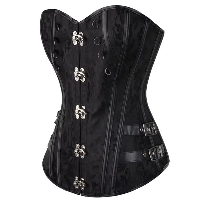 Corset femme Steampunk gaine amincissante Vintage vêtements gothiques corsage Bustier surbuste Burlesque Goth taille à lacets Corselet
