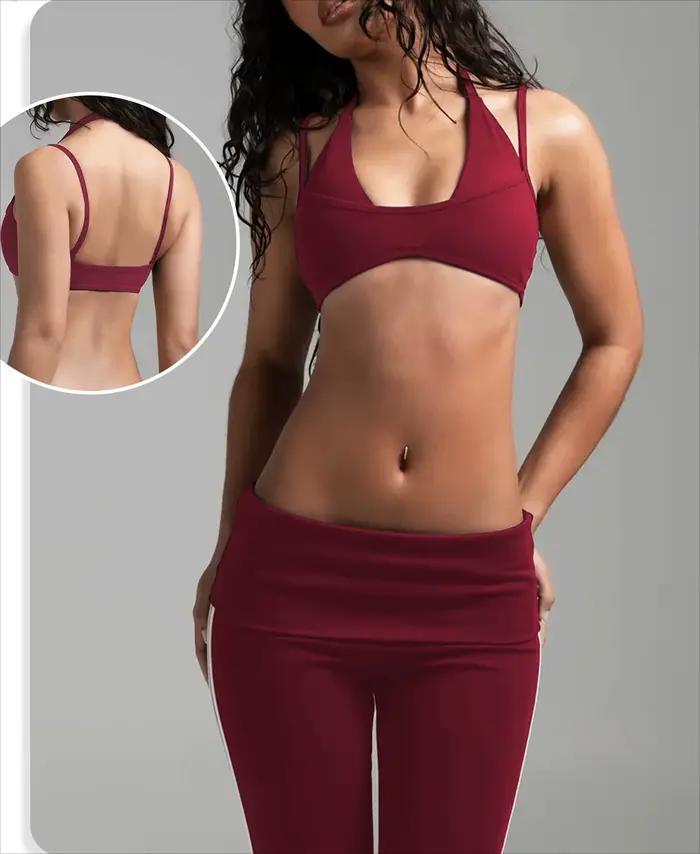Nouveau soutien-gorge nude printemps-été, haut de sport sexy à dos nu, tenue de fitness antichoc, soutien-gorge de sport pour la course à pied