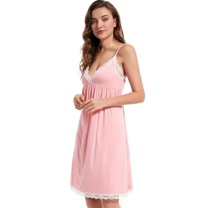 InjNightie-Robe de nuit en dentelle sexy pour femmes