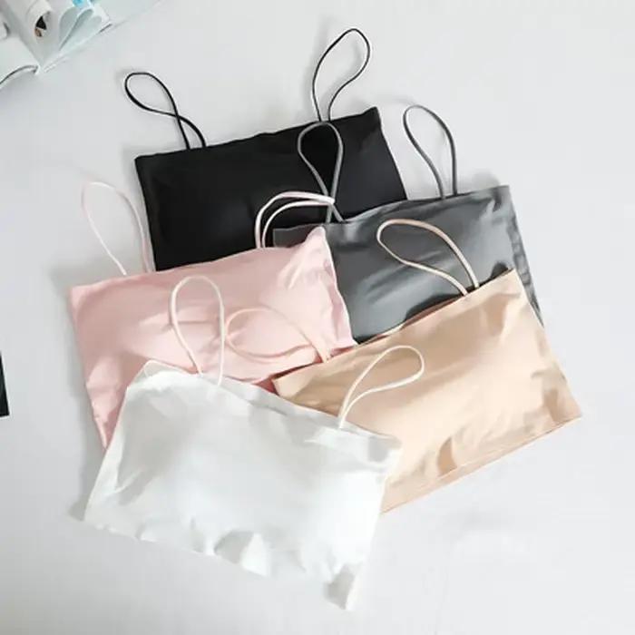 Taille confortable beauté dos enveloppement poitrine bustier tubulaire fille sans anneau en acier Camisole