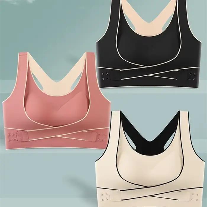 Soutien-gorge de sport à boucle avant sans armatures