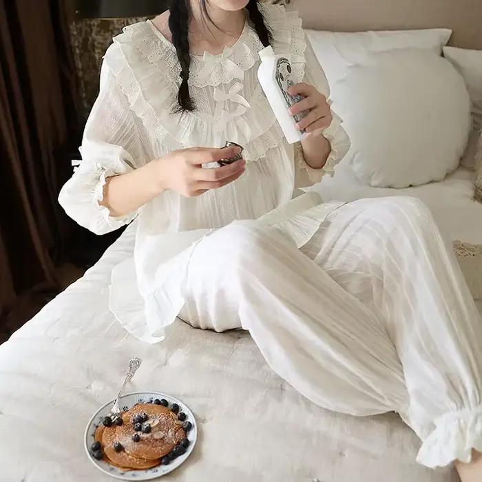 Ensemble de pyjama à volants princesse pour femmes